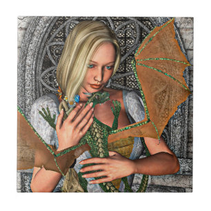 Carreau Princesse et Dragon