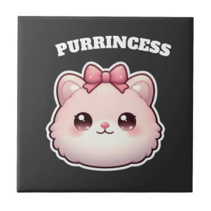Carreau Princesse Féline Design Rose Bow