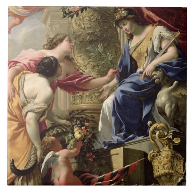 Carreau Principales paix de prudence et abondance, c.1645 (Devant)