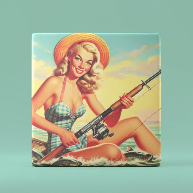 Carreau Prise vintage de pêche (Créateur téléchargé)