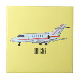 Carreau Private jet cartoon illustration