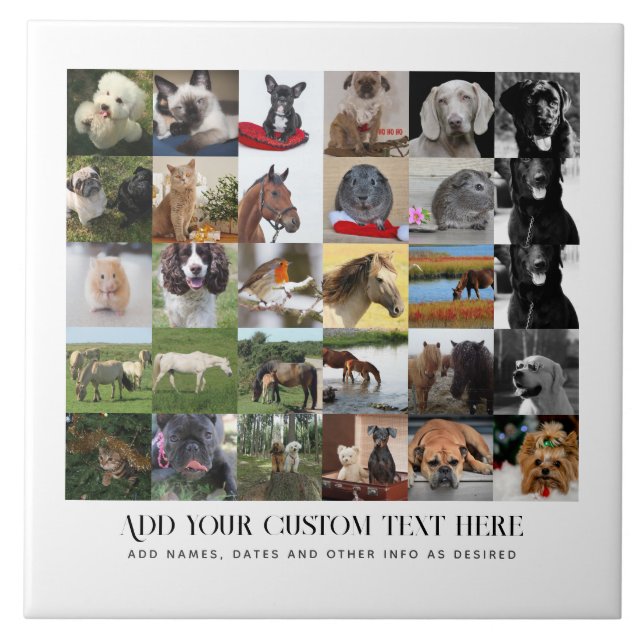 Carreau Prix les plus bas ! 35 x Collage de photos et text (Devant)