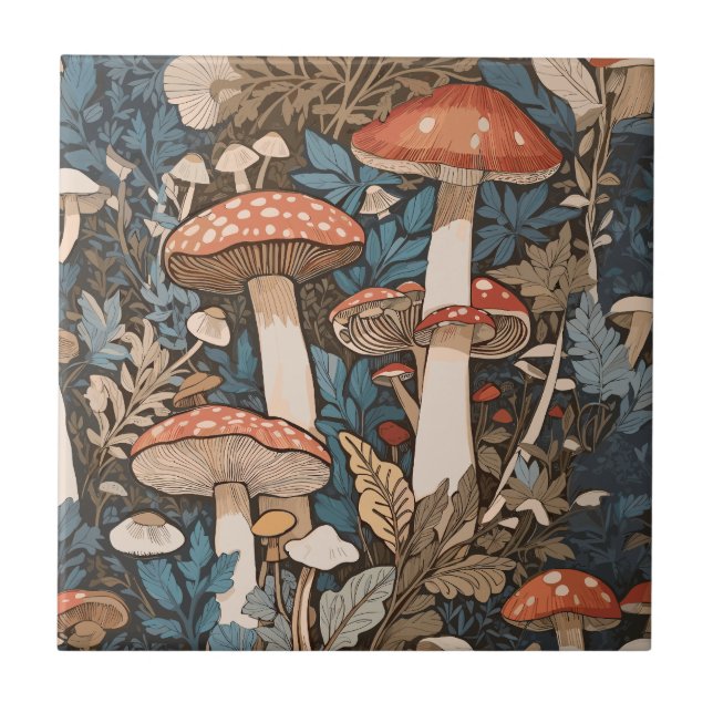 Carreau Profond Dans Les Champignons De Forêt (Devant)