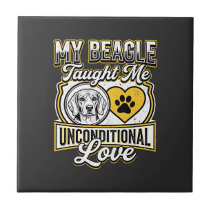 Carreau Propriétaire de chien d'amour inconditionnel Beagl