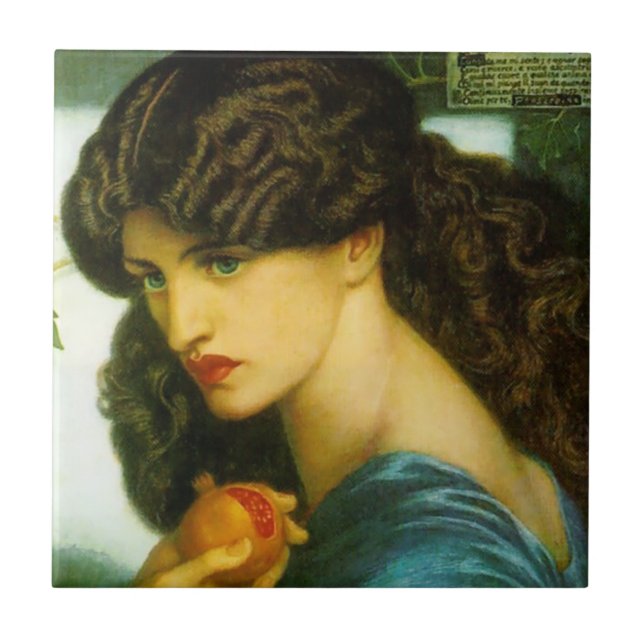 Carreau Proserpine par Rossetti Pré-Raphaelite Carrelage c (Devant)