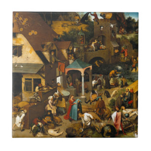 Carreau Proverbes hollandais par Pieter Bruegel l'Ancien