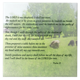 Carreau Psaume 23 le seigneur Is My Shepherd