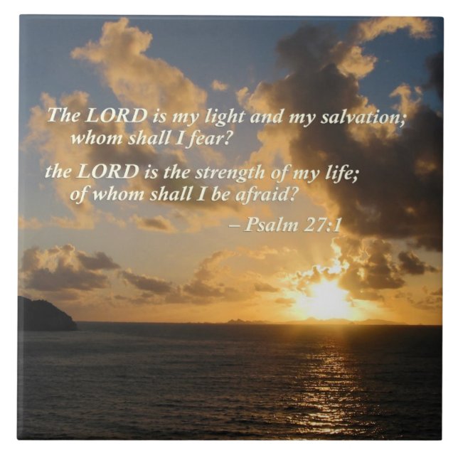 Carreau Psaume 27 1 le seigneur Is My Light (Devant)
