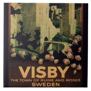 Carreau Publicité par affichage la ville de Visby, Suède