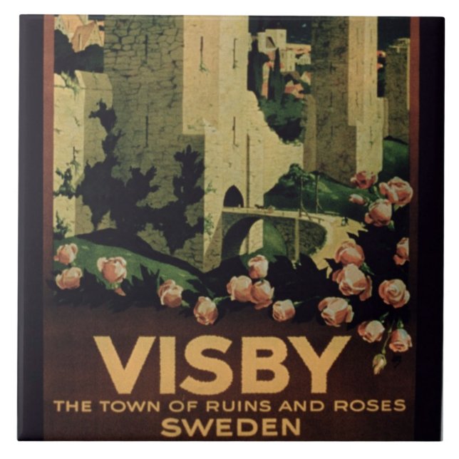 Carreau Publicité par affichage la ville de Visby, Suède (Devant)