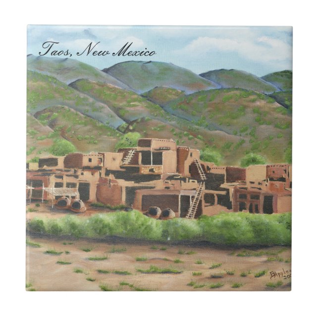 Carreau Pueblo de Taos, Nouveau Mexique (Devant)