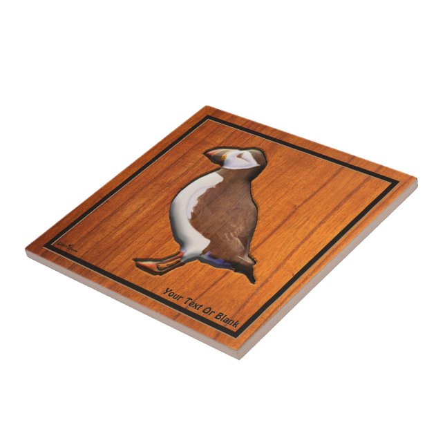 Carreau Puffin atlantique sculpté (Côté)