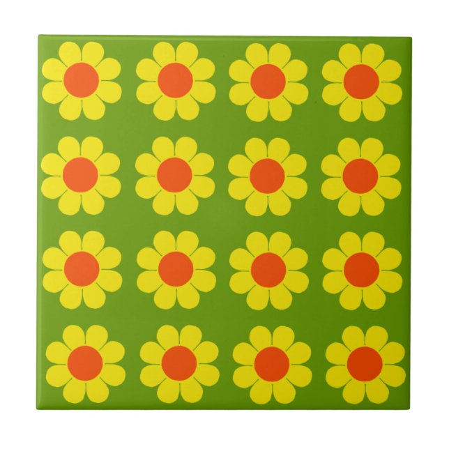 Carreau Puissance de fleurs personnalisable (Devant)