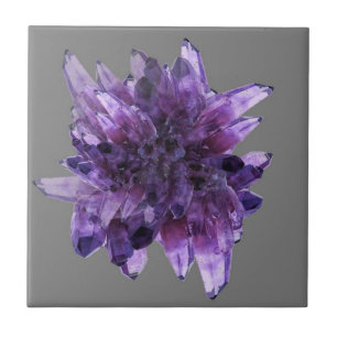 CARREAU PURPLE AMÉTHYST QUARTZ CRYSTALS MINÉRAL
