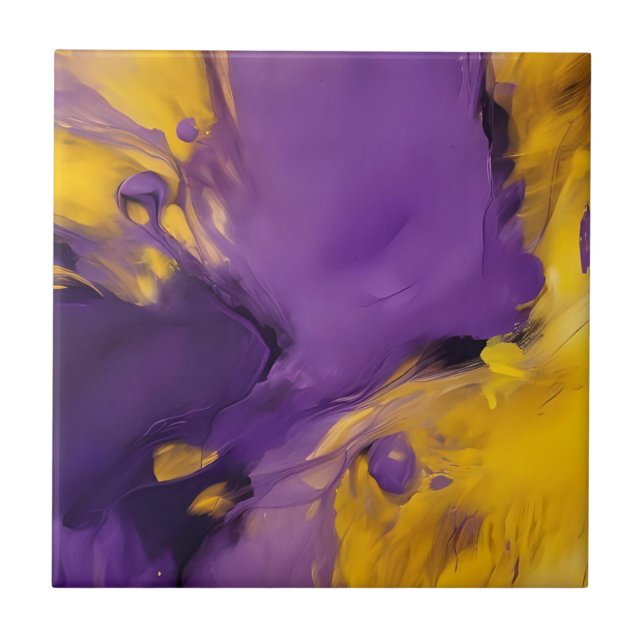 Carreau Purple and Gold Abstract (Devant)