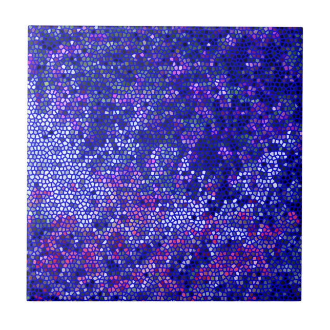 CARREAU PURPLE RICHE PROFOND, BLEU, ROSE, PETITS POINTS (Devant)