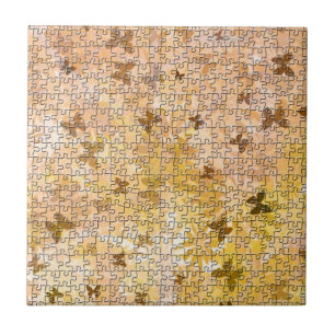 Carreau Puzzle Papillons et Daisies-Browns par STaylor