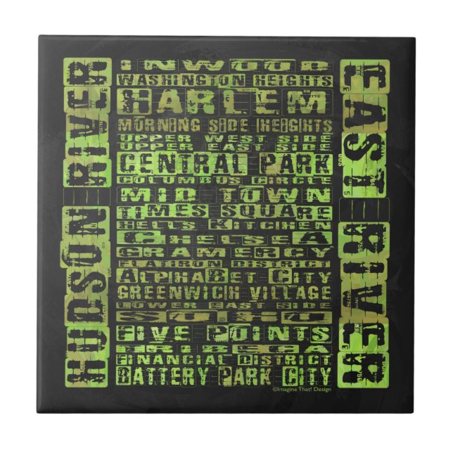 Carreau Quartiers de New York Vert (Devant)