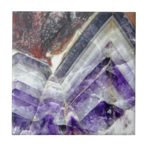 Carreau Quartz de montagne d'améthyste