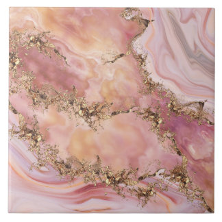 Carreau quartz rose et marbre rose pastel