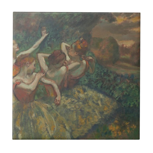 Carreau Quatre danseurs d'Edgar Degas, Ballet Fine Art (Devant)
