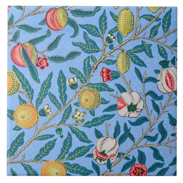 Carreau Quatre fruits, William Morris (Devant)