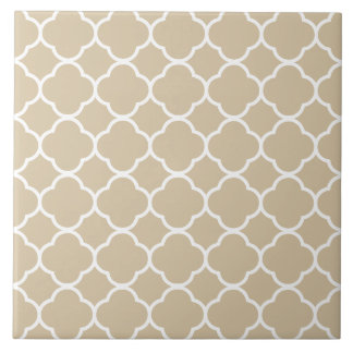 Carreau Quatrefoil Motif Beige neutre