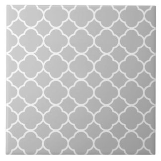 Carreau Quatrefoil Motif Grey