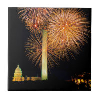 Quatrième de juillet, affichage de feu d'artifice,