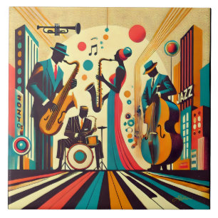 Carreau Quatuor de l'ère du jazz du milieu du siècle