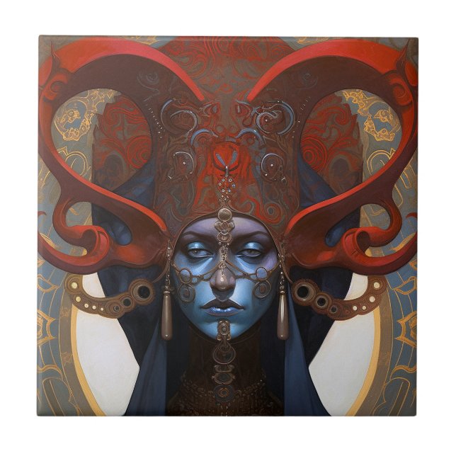 Carreau Queen Goddess Imaginaire Art (Devant)