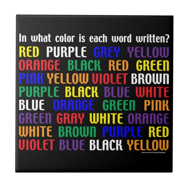 Carreau Quelle est ma couleur ? (Devant)