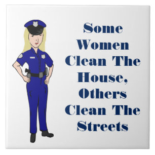 Carreau Quelques femmes nettoient l'humour de policier