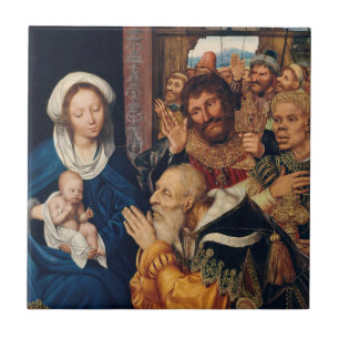 Carreau Quentin Matsys - L'Adoration du Magi