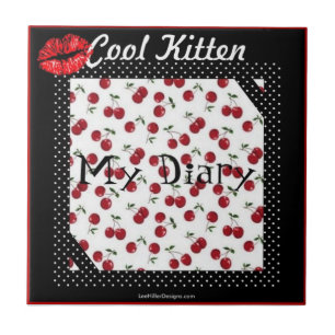 Carreau RAB Rockabilly Cool Kitten Cherry Kiss Imprimer Ca