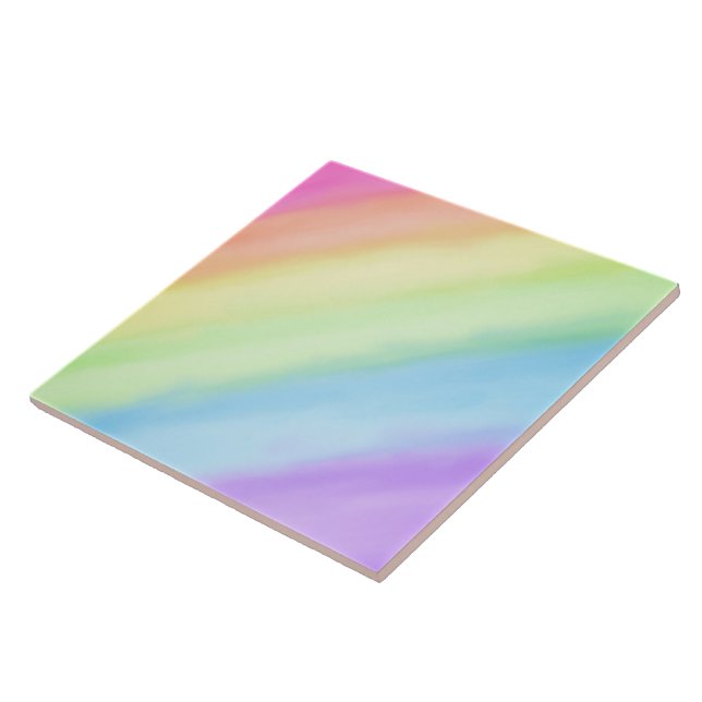 Carreau Rainbow Pastel Gradient Ombré  (Côté)