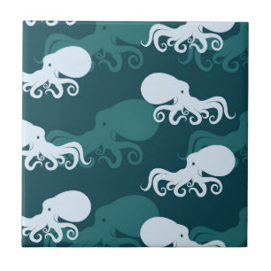 Carreau Rangées de motif de poulpe