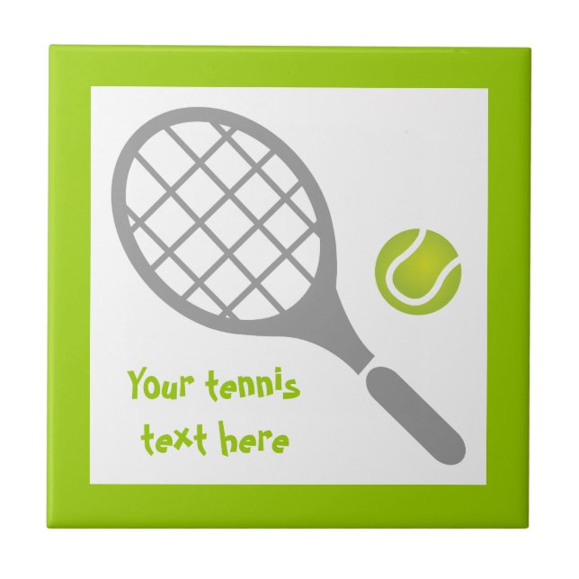Carreau Raquette de tennis et coutume de balle (Devant)