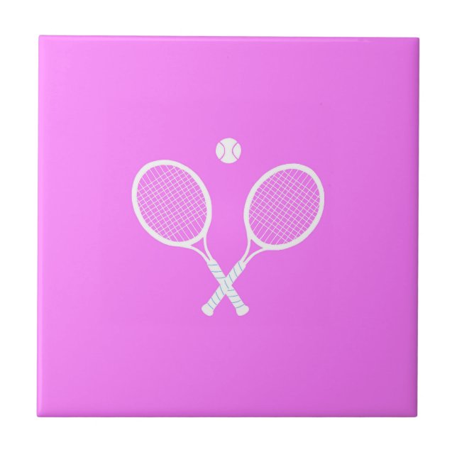 Carreau Raquettes de Tennis et Ball Party rose (Devant)