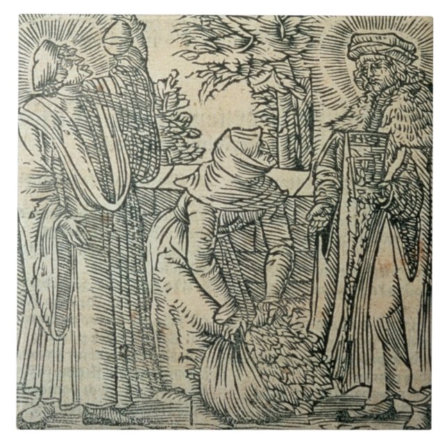 Carreau Rassemblant des herbes pour la médecine, 1534 (Devant)