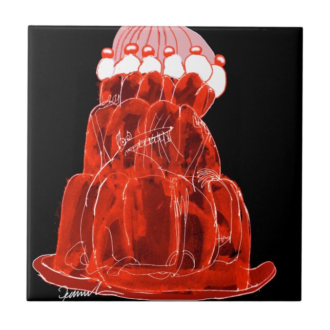 Carreau rat élégant de jello de la fraise des fernandes (Devant)