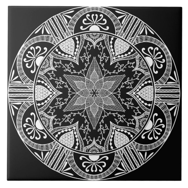 Carreau Raven Mandala (Devant)