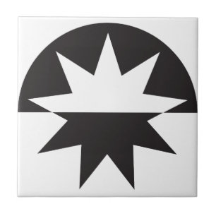 Carreau Rayon de soleil blanc noir d'étoile de Deco