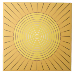 Carreau Rayon de soleil géométrique moderne - or/jaune de