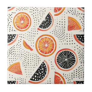 Carreau Rayures de tranche de citron bold (2)