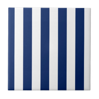 Carreau Rayures verticales bleu marine et blanc