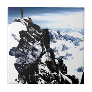 Carreau Réalisation de l'alpiniste hiver de neige