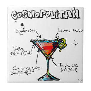 Carreau Recette cosmopolite de cocktail