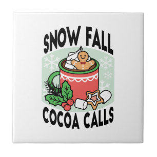 Carreau Réchauffez-vous avec les appels de cacao de neige 