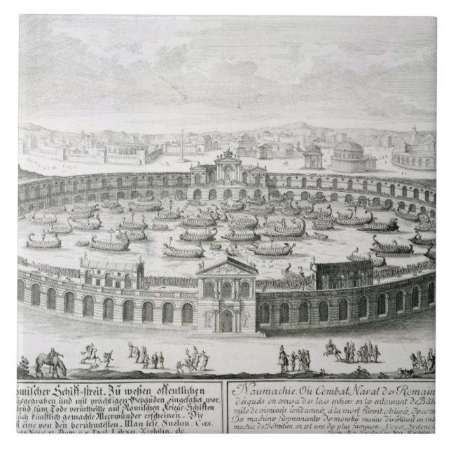 Carreau Reconstruction d'une bataille navale romaine, de (Devant)